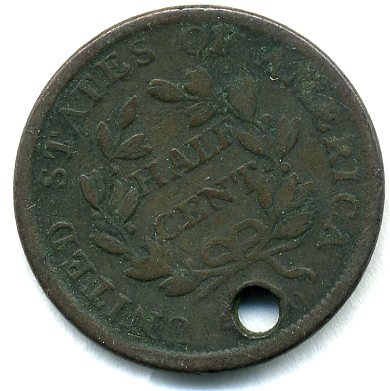 1807-Half-Cent-W/-Hole